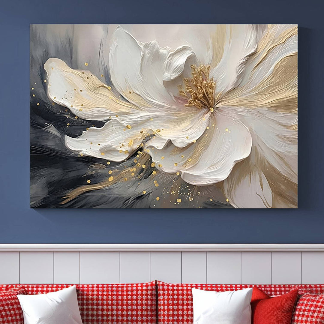 Abstract Flower Wall Art Canvas Print