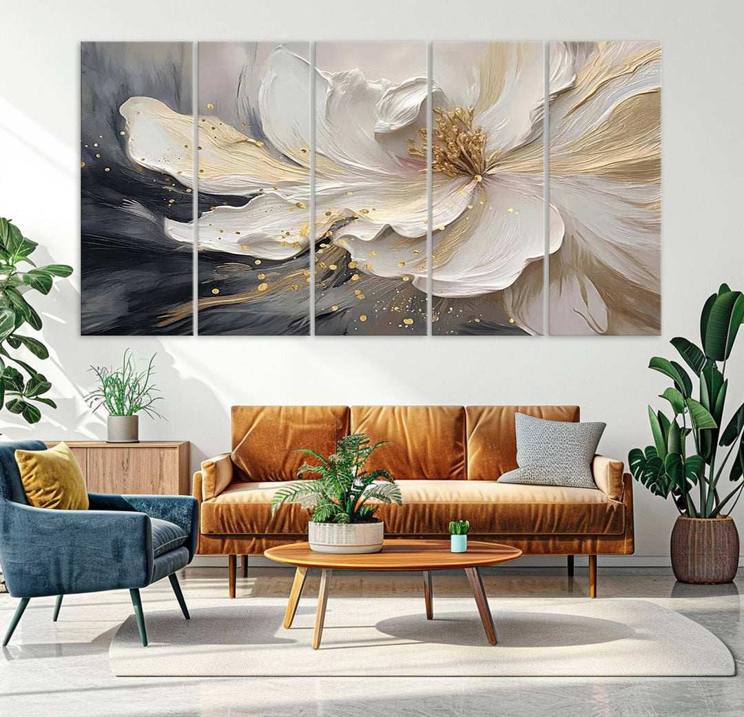 Abstract Flower Wall Art Canvas Print