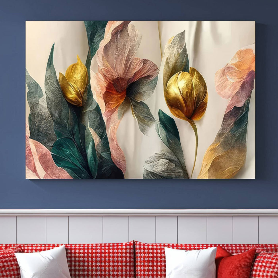 Abstract Flower Wall Art Canvas Print