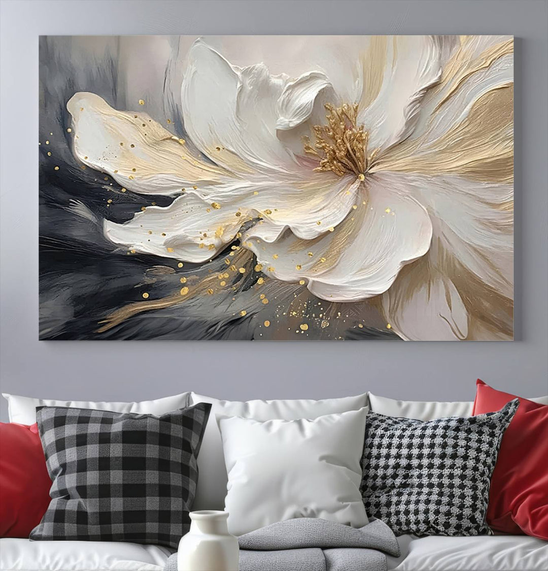 Abstract Flower Wall Art Canvas Print