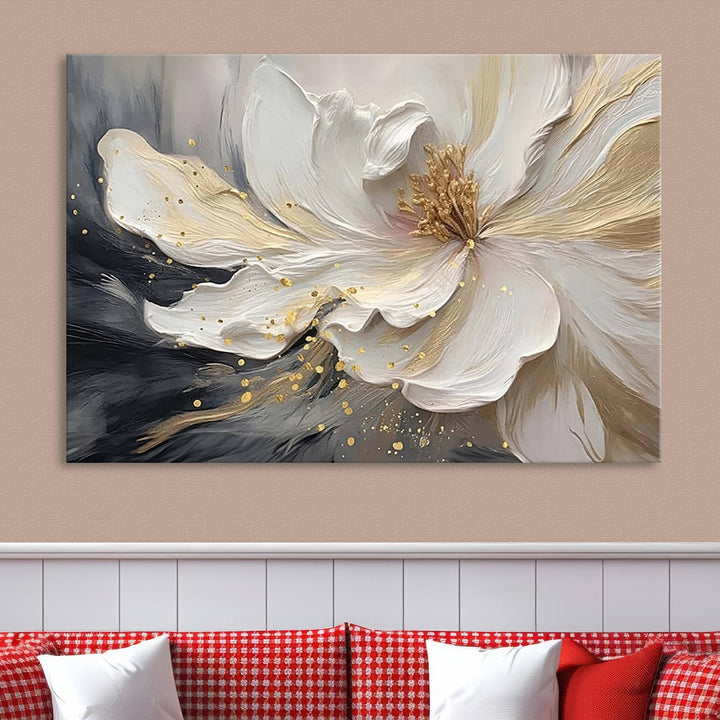 Abstract Flower Wall Art Canvas Print