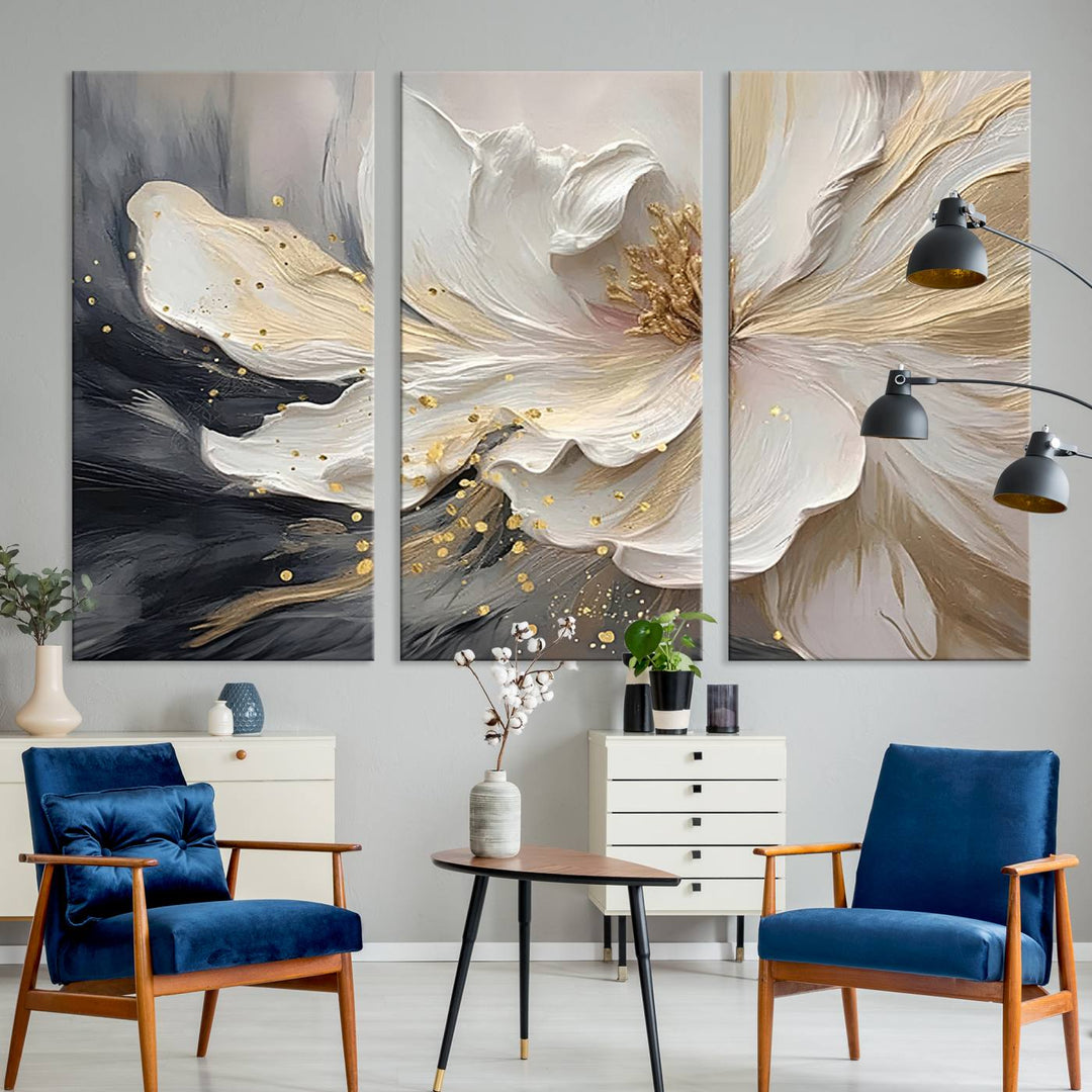 Abstract Flower Wall Art Canvas Print