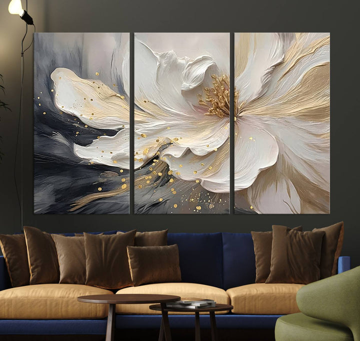 Abstract Flower Wall Art Canvas Print