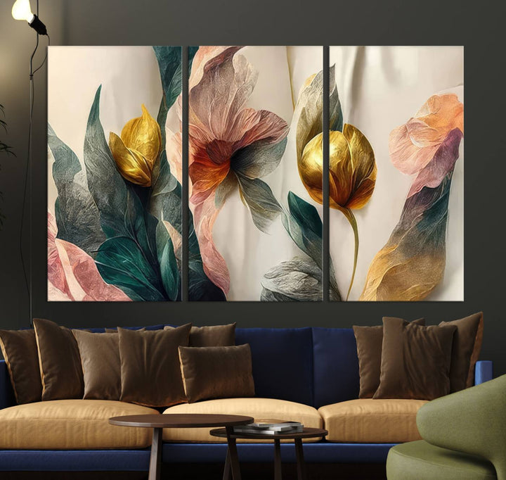 Abstract Flower Wall Art Canvas Print