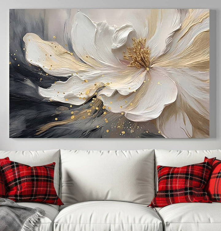 Abstract Flower Wall Art Canvas Print