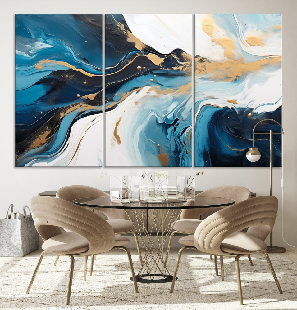 Abstract Fluid Wall Art Marble Canvas Print Soft Apartment Wall Decor Framed Wall Hanging