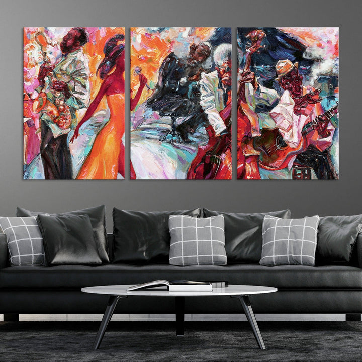 Abstract Jazz Painting African American Giclee Extra Large Wall Art Canvas Print