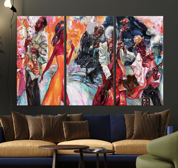 Abstract Jazz Painting African American Giclee Extra Large Wall Art Canvas Print