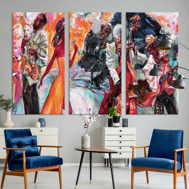 Abstract Jazz Painting African American Giclee Extra Large Wall Art Canvas Print