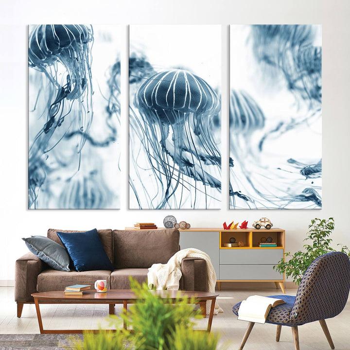 Abstract Jellyfish Wall Art Canvas Print