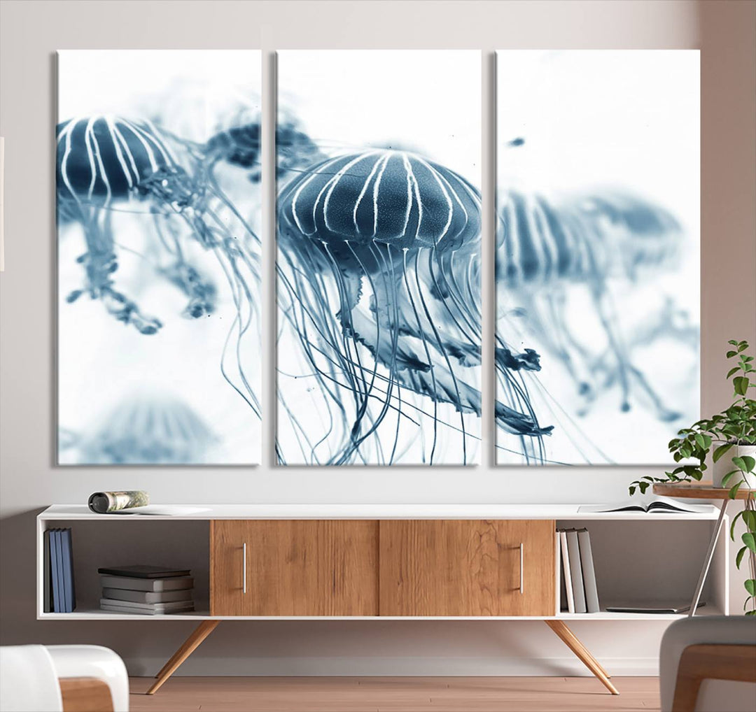 Abstract Jellyfish Wall Art Canvas Print