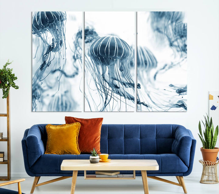 Abstract Jellyfish Wall Art Canvas Print