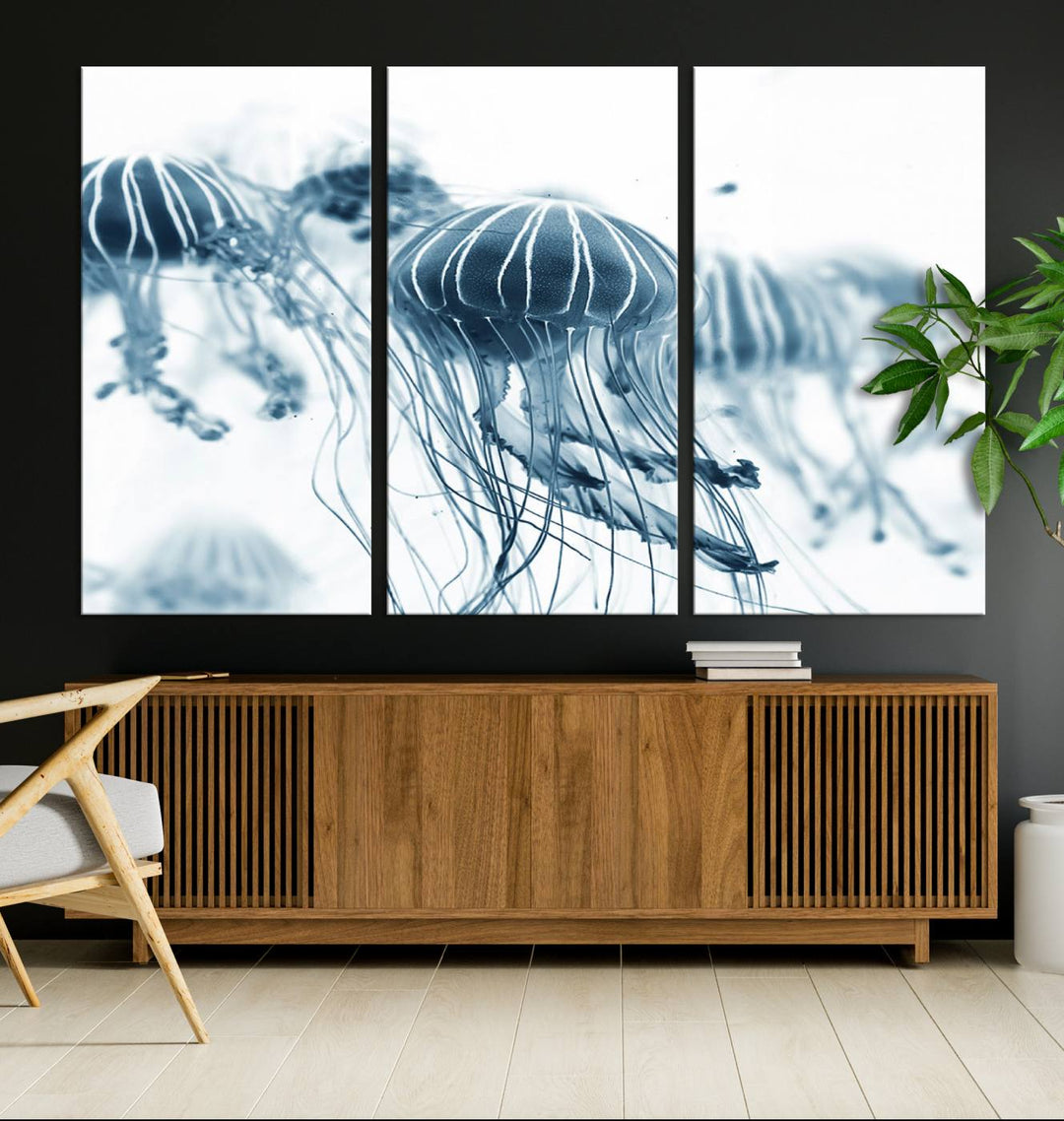 Abstract Jellyfish Wall Art Canvas Print