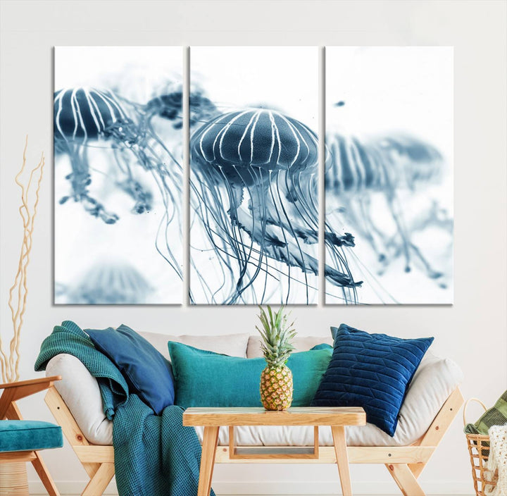 Abstract Jellyfish Wall Art Canvas Print