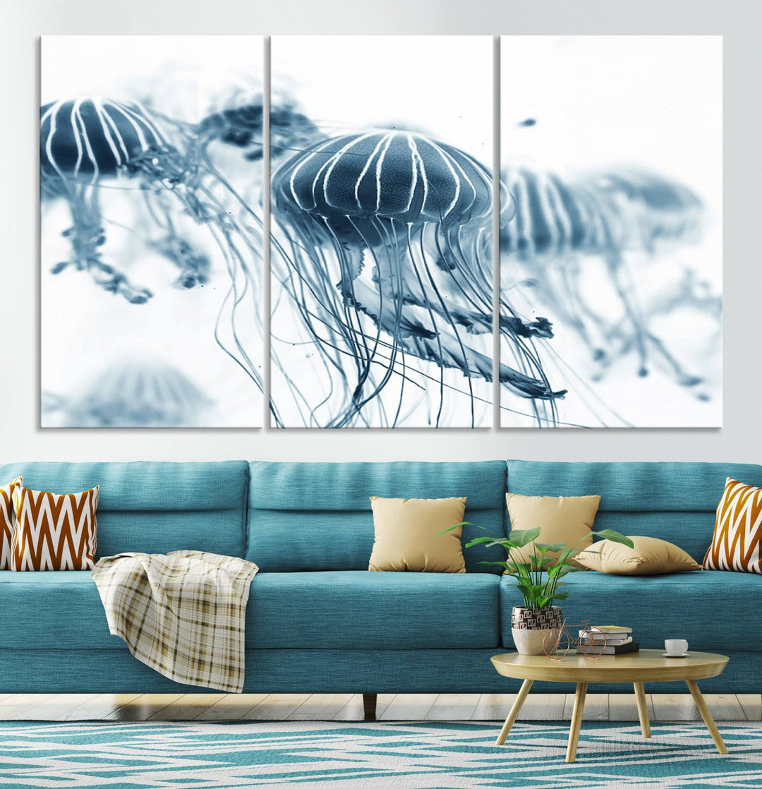 Abstract Jellyfish Wall Art Canvas Print