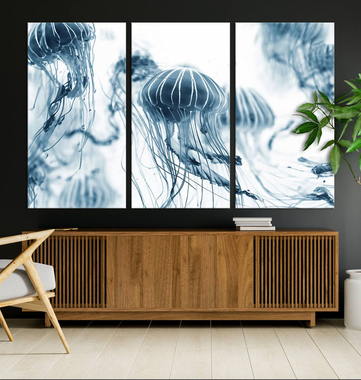 Abstract Jellyfish Wall Art Canvas Print