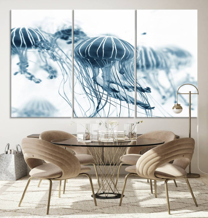 Abstract Jellyfish Wall Art Canvas Print