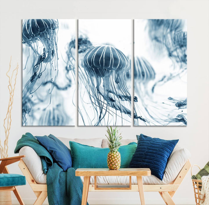 Abstract Jellyfish Wall Art Canvas Print