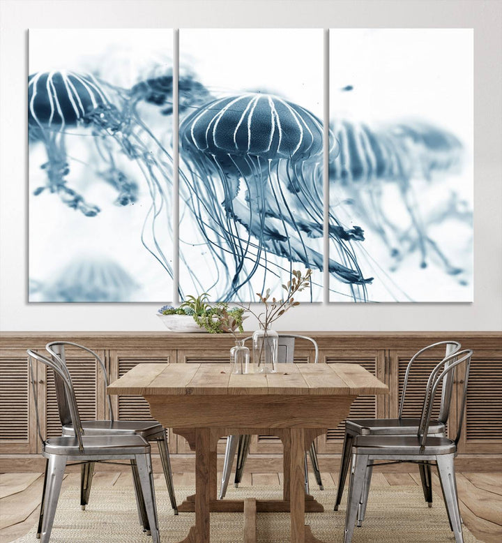 Abstract Jellyfish Wall Art Canvas Print