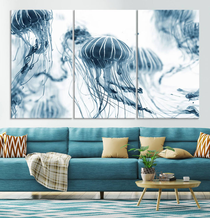 Abstract Jellyfish Wall Art Canvas Print