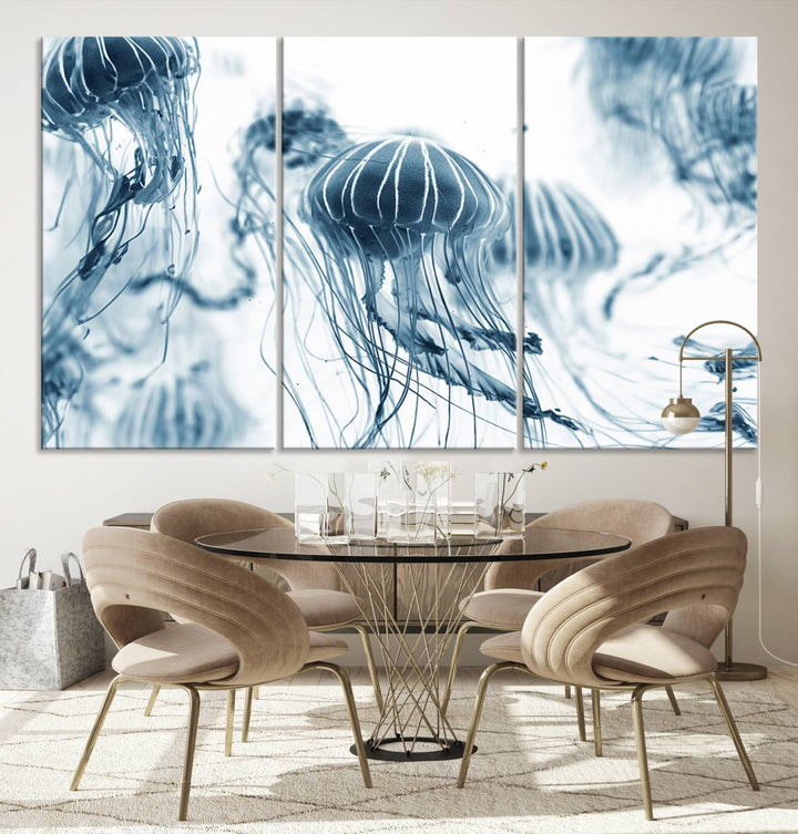 Abstract Jellyfish Wall Art Canvas Print