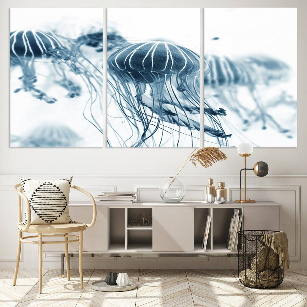 Abstract Jellyfish Wall Art Canvas Print