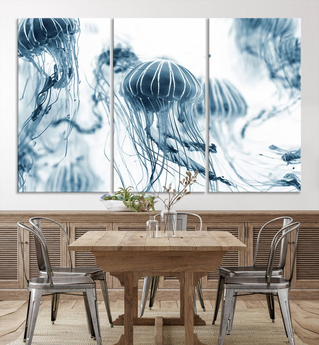 Abstract Jellyfish Wall Art Canvas Print