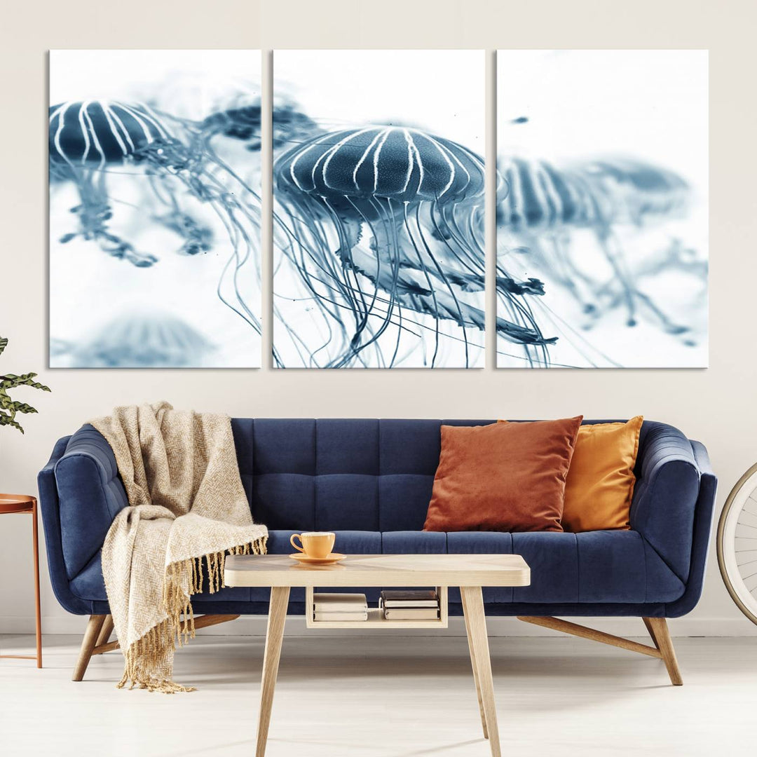 Abstract Jellyfish Wall Art Canvas Print