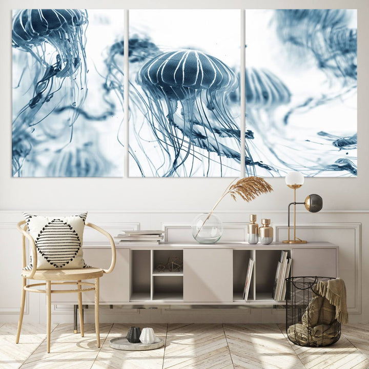 Abstract Jellyfish Wall Art Canvas Print