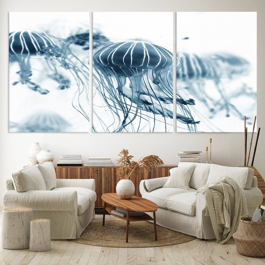 Abstract Jellyfish Wall Art Canvas Print