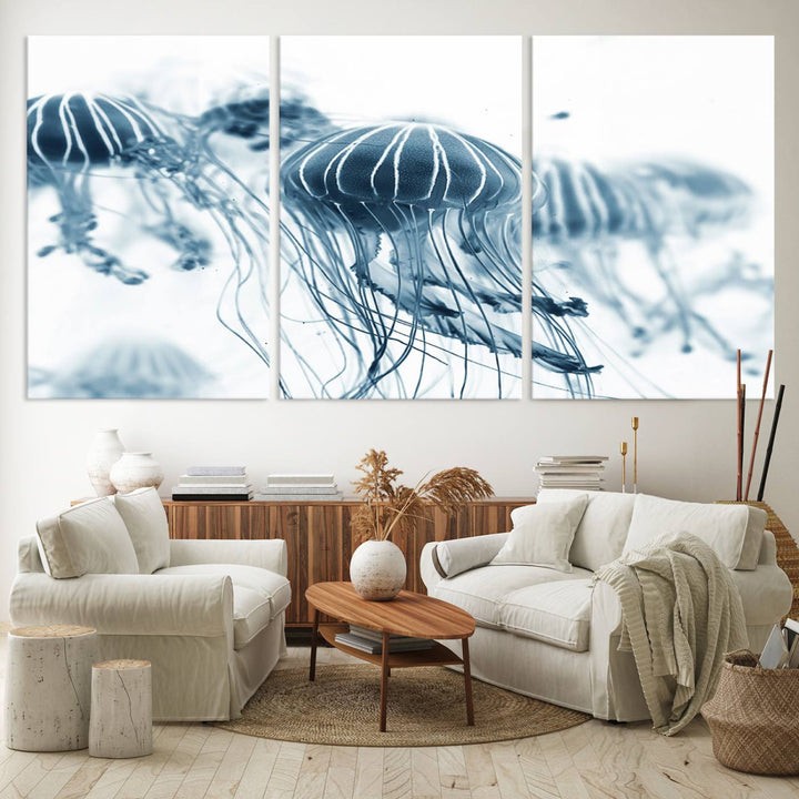 Abstract Jellyfish Wall Art Canvas Print