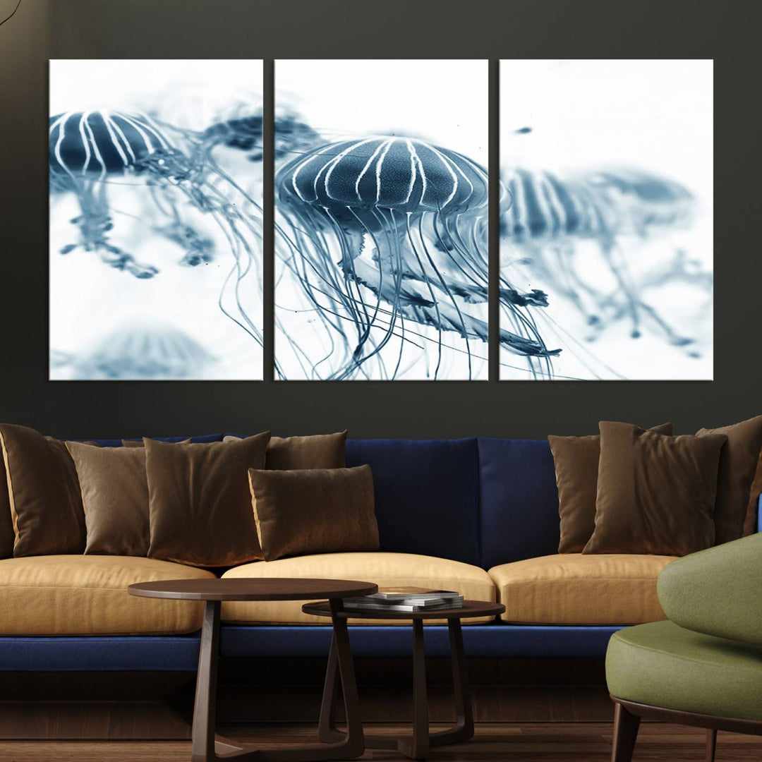 Abstract Jellyfish Wall Art Canvas Print