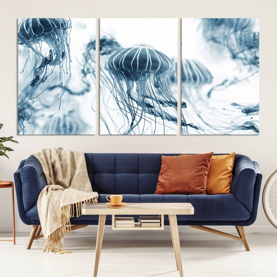 Abstract Jellyfish Wall Art Canvas Print