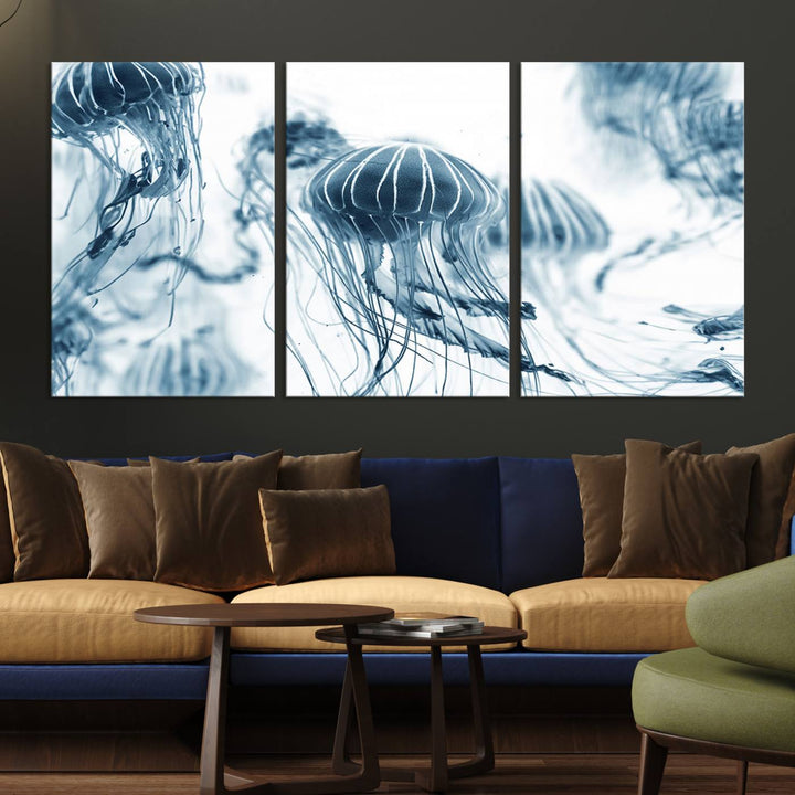 Abstract Jellyfish Wall Art Canvas Print