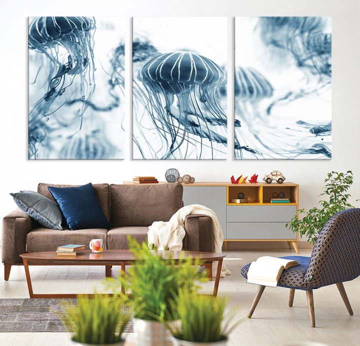 Abstract Jellyfish Wall Art Canvas Print