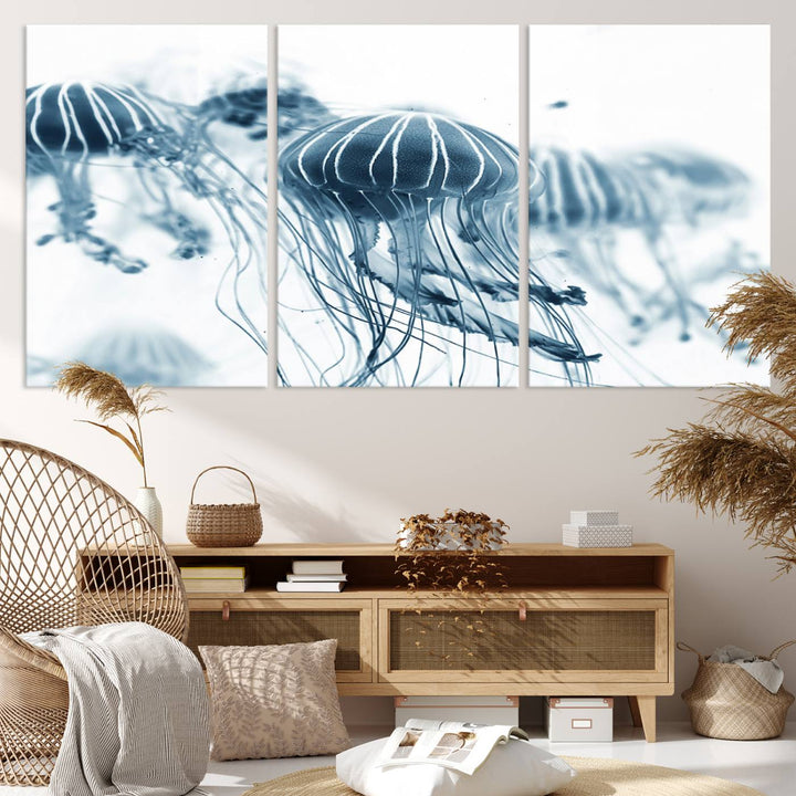 Abstract Jellyfish Wall Art Canvas Print