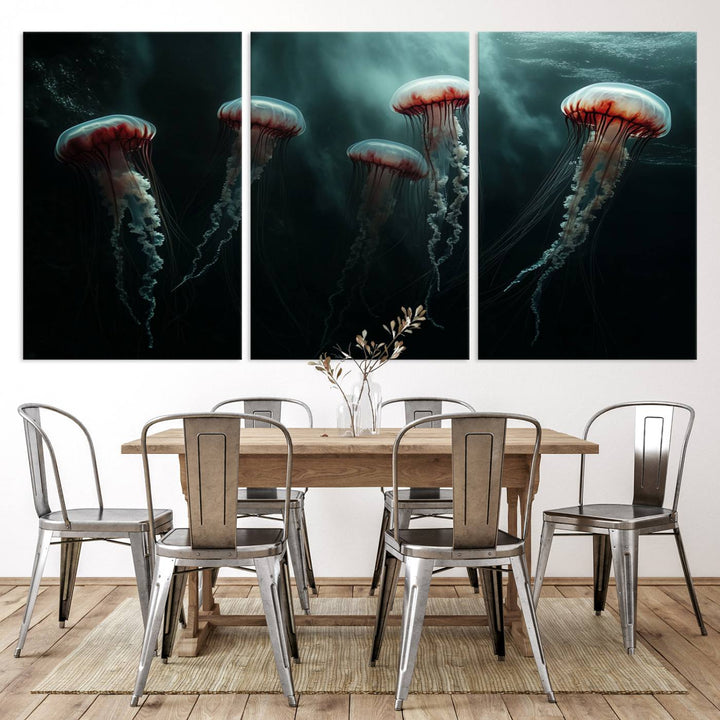 Abstract Jellyfish Wall Art Canvas Print