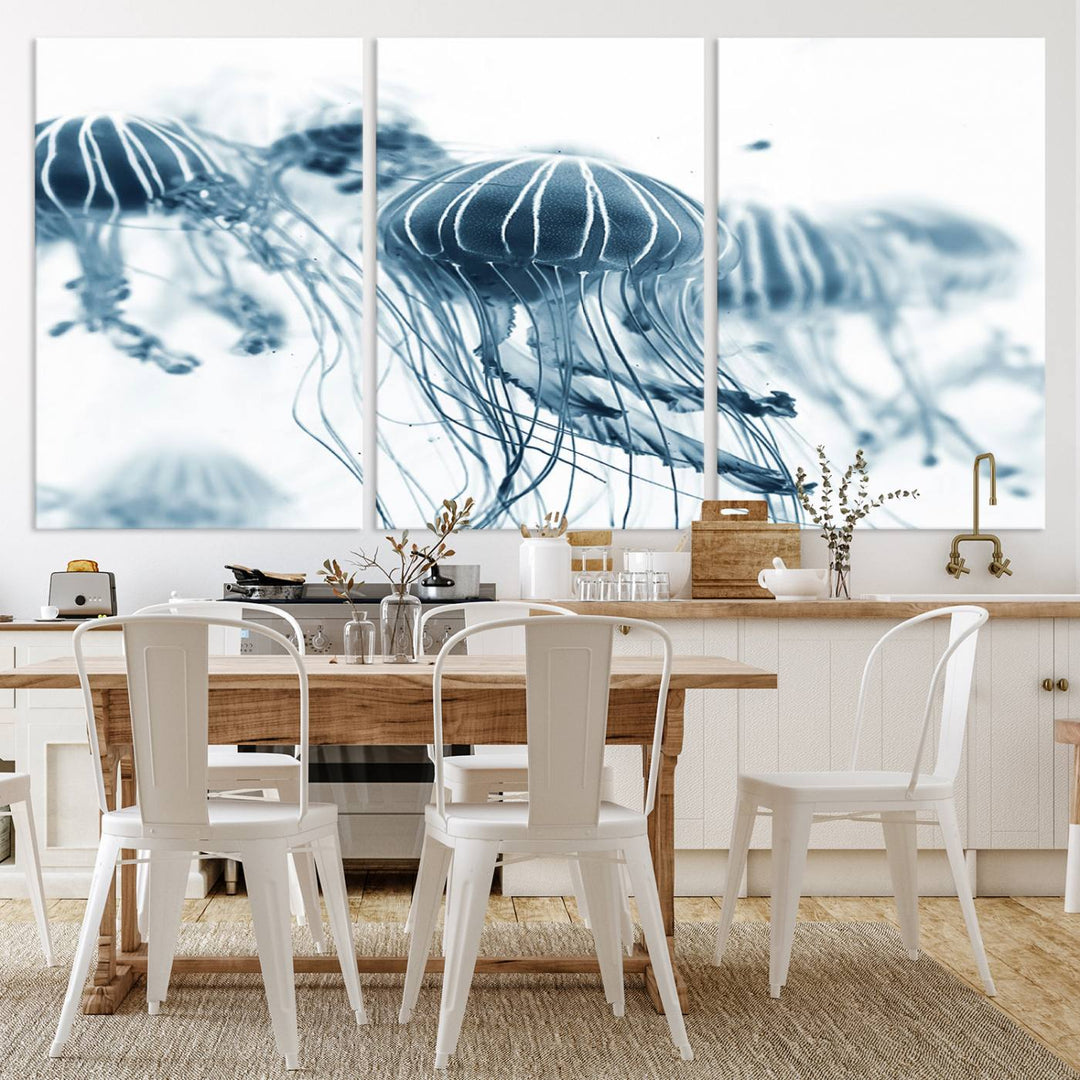 Abstract Jellyfish Wall Art Canvas Print