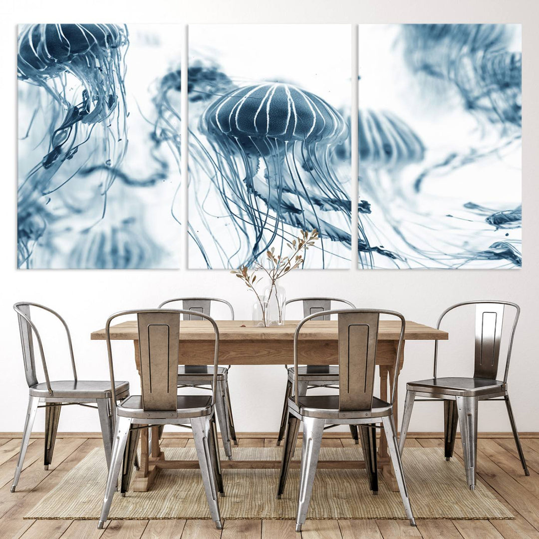 Abstract Jellyfish Wall Art Canvas Print