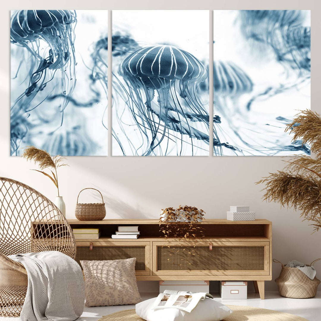 Abstract Jellyfish Wall Art Canvas Print