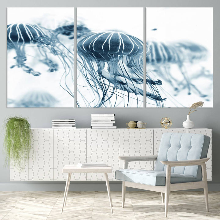 Abstract Jellyfish Wall Art Canvas Print