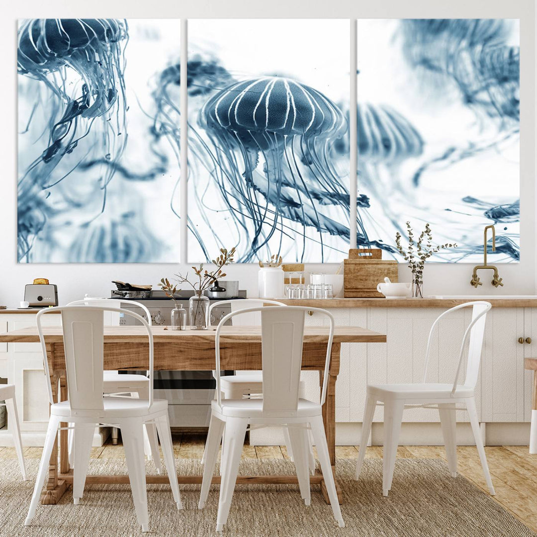 Abstract Jellyfish Wall Art Canvas Print