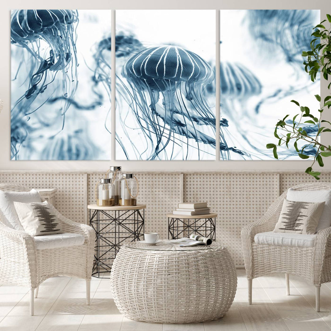 Abstract Jellyfish Wall Art Canvas Print