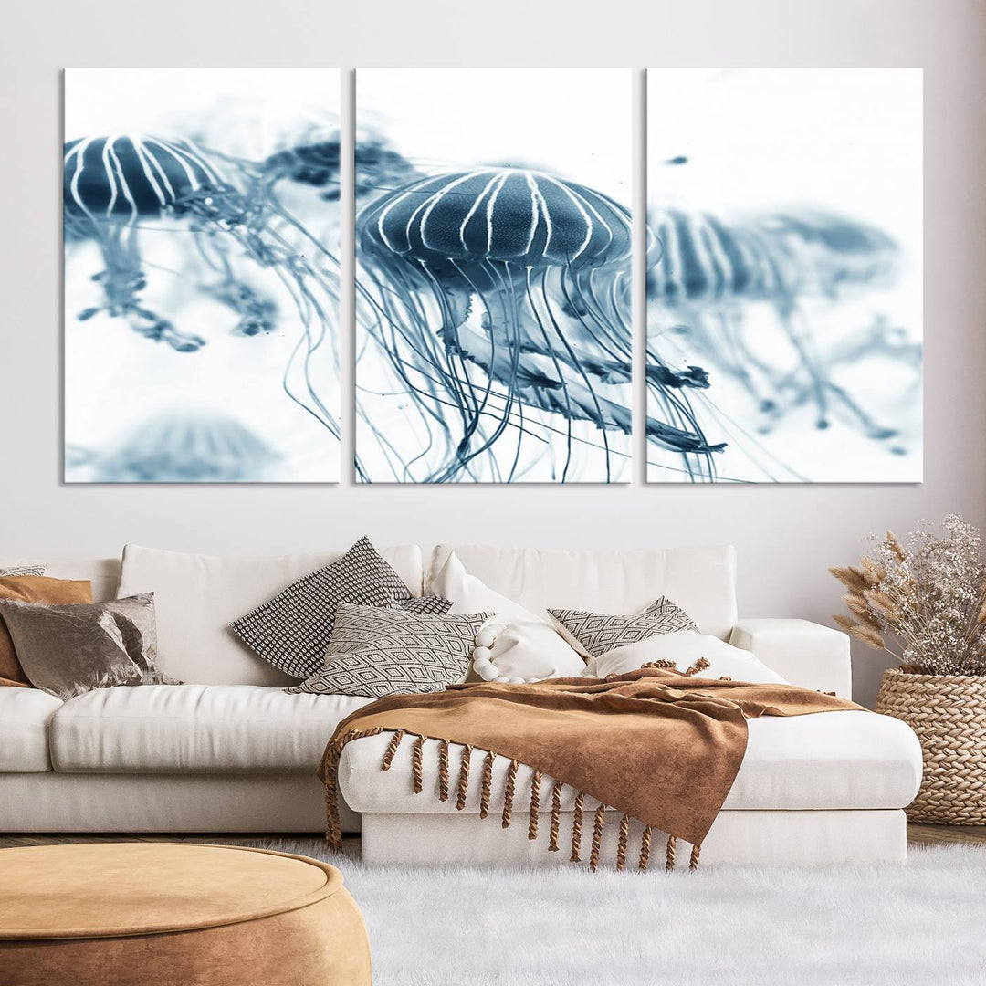 Abstract Jellyfish Wall Art Canvas Print