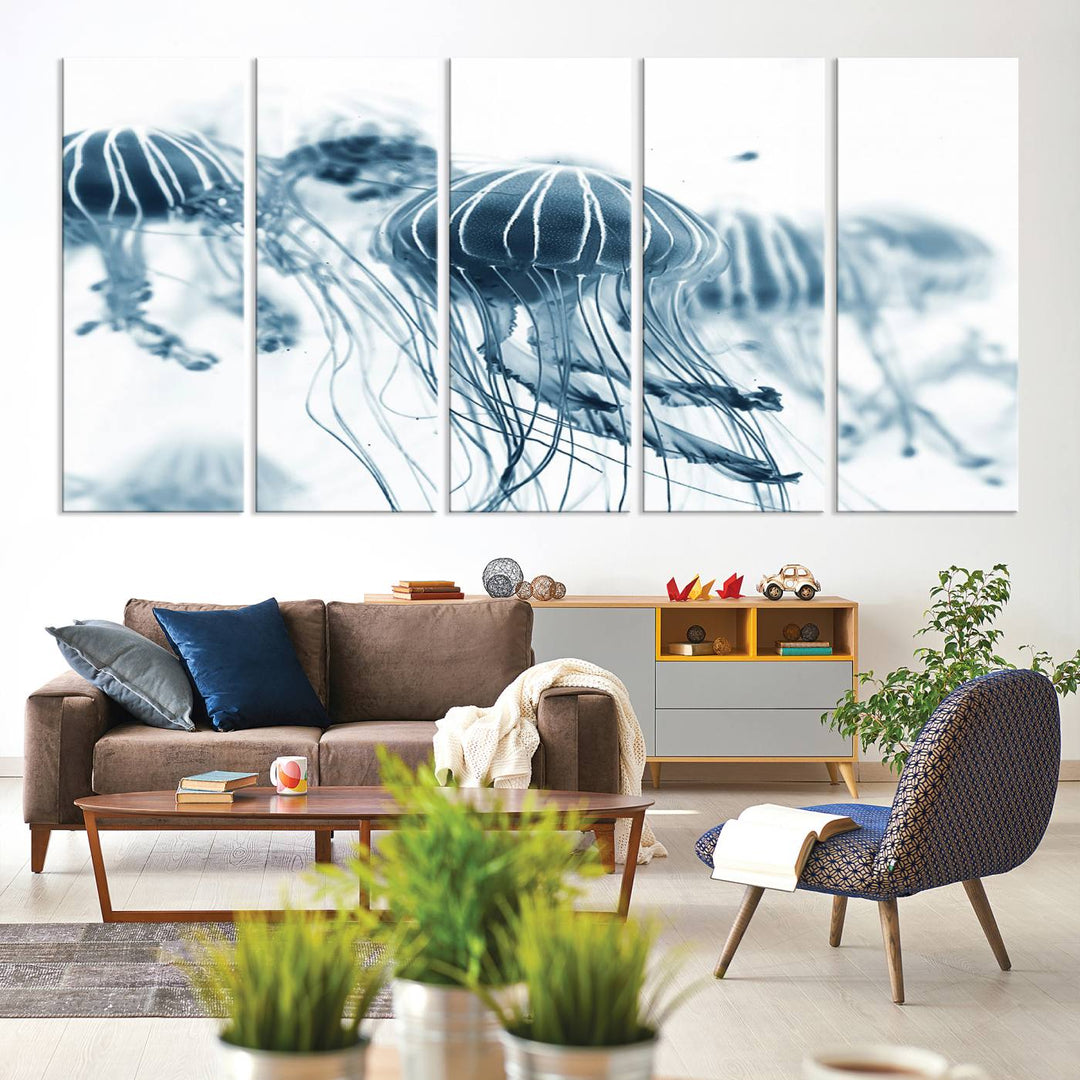 Abstract Jellyfish Wall Art Canvas Print