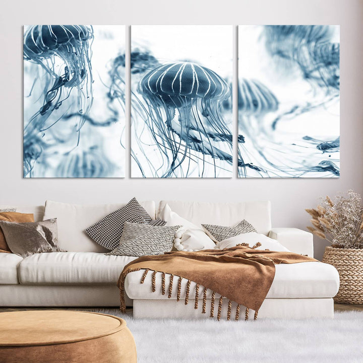 Abstract Jellyfish Wall Art Canvas Print