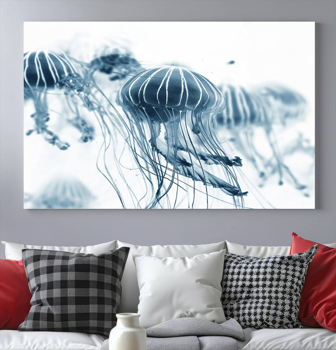 Abstract Jellyfish Wall Art Canvas Print