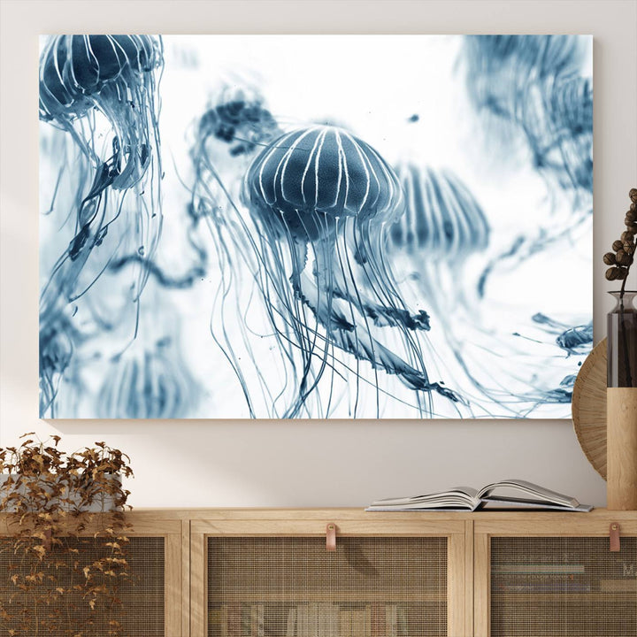 Abstract Jellyfish Wall Art Canvas Print