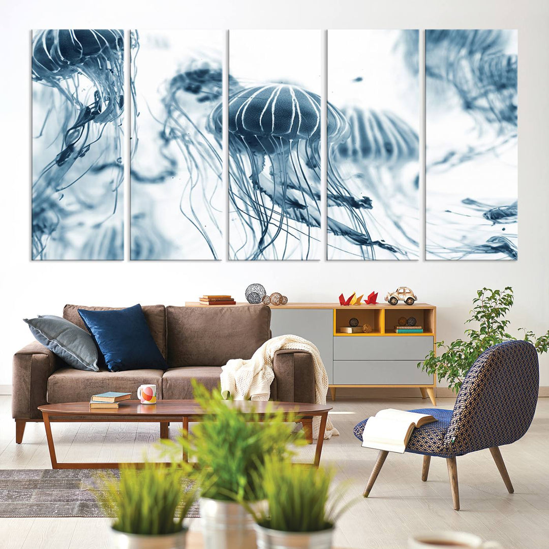 Abstract Jellyfish Wall Art Canvas Print