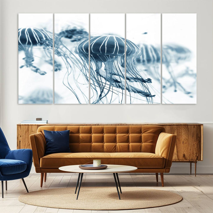 Abstract Jellyfish Wall Art Canvas Print